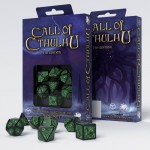 Набор кубиков Call of Cthulhu 7th Edition Black & Green Dice Set